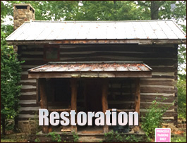 Historic Log Cabin Restoration  Lawsonville, North Carolina